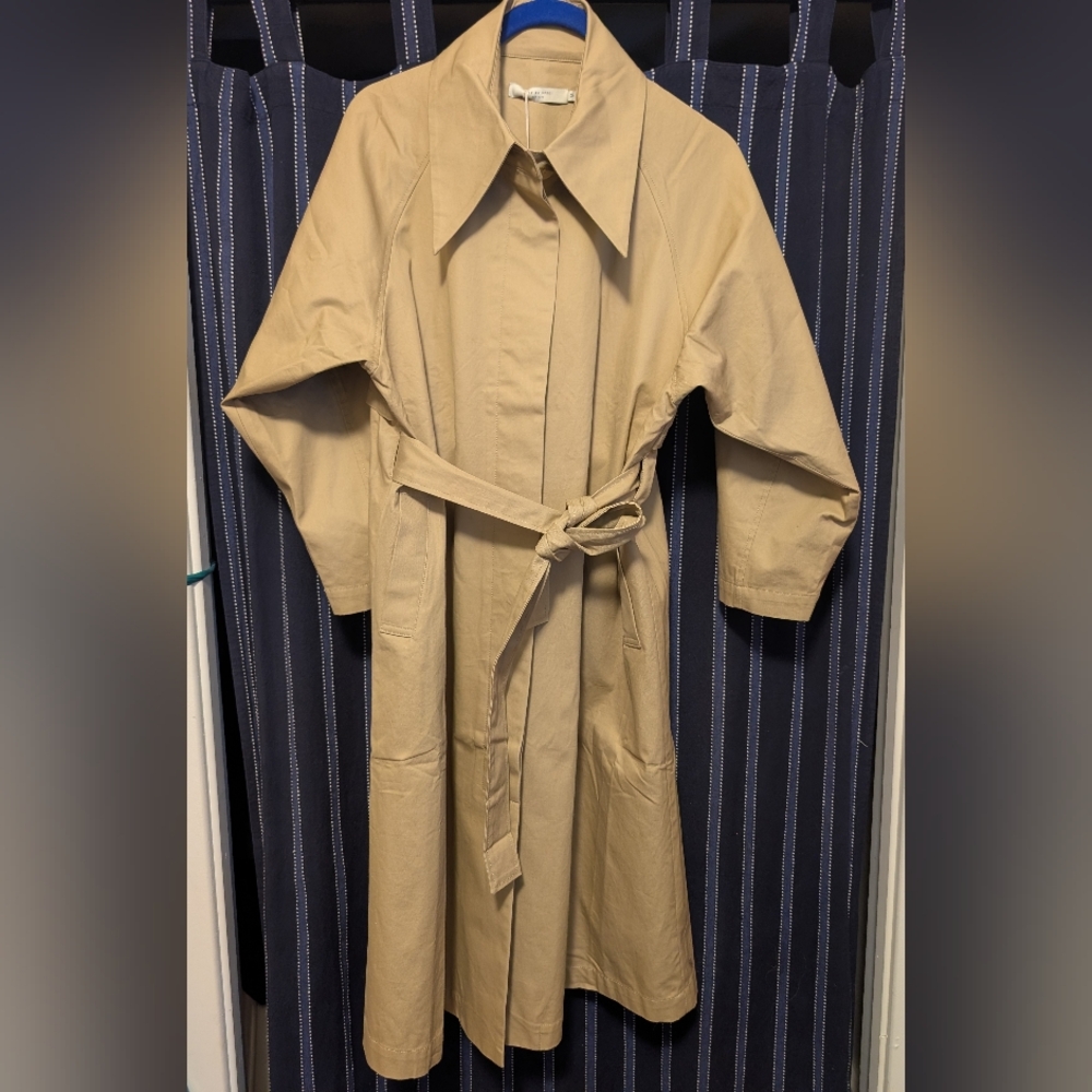 NWT 7115 By Szeki Tan Trench Coat - Picture 3 of 10